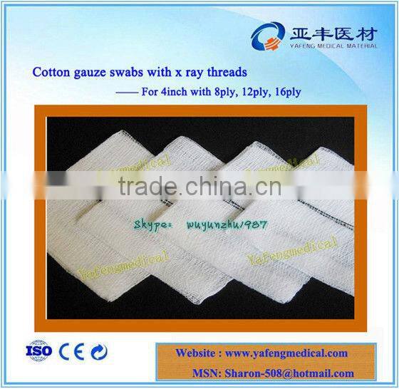 Factory of Eto sterile x-ray detectable swabs