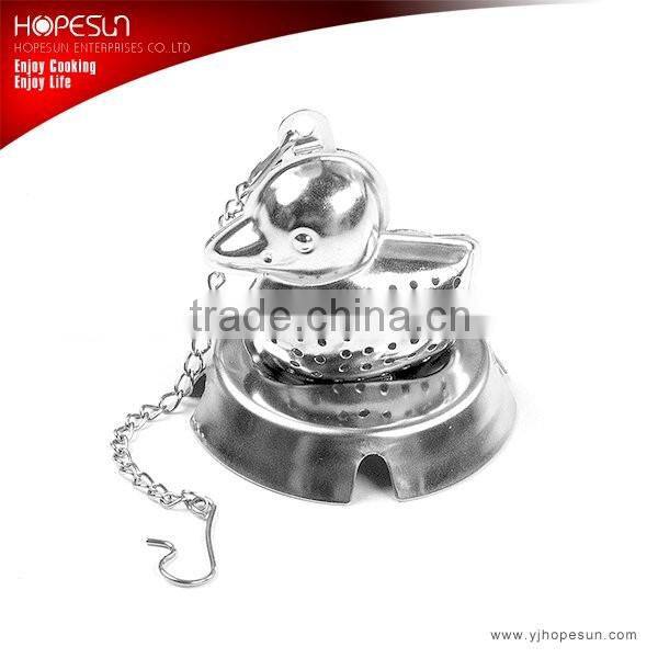 Novelty teapot shaped stainless steel tea strainer in 119th Canton Fair