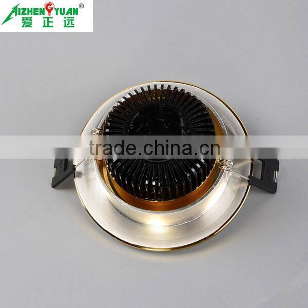 Gold color cut95mm sun flower radiator 7w led ceiling light