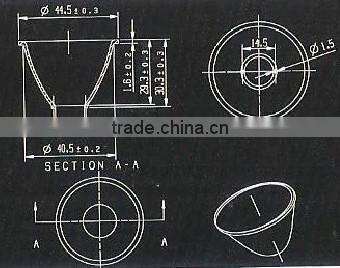 24 degree 44.5mmX29.3mm led light high power optical Reflector