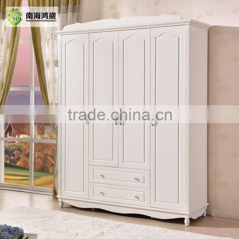 Latest Design White Wooden MDF Modern Bedroom Furniture