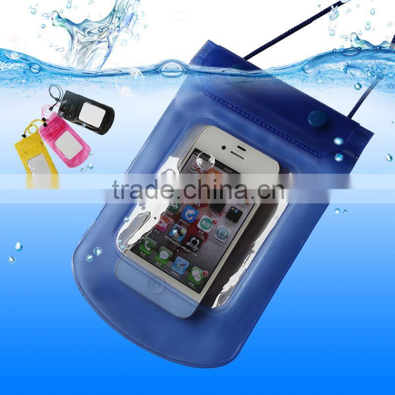 Clear touch screen PVC waterproof bag for phone