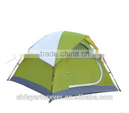 Green D type door flysheet 3 person outdoor hiking travel family camping tent
