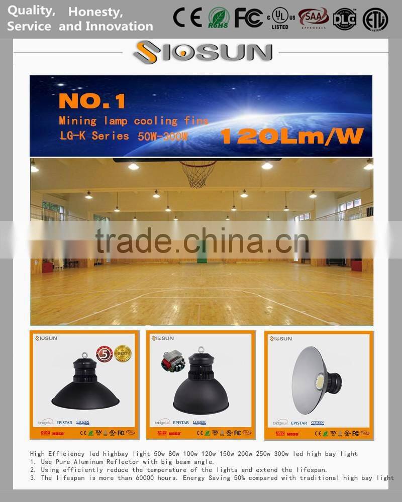 80W 5500 Lumen IP65 3000K Black SMD Housing LED High Bay Light