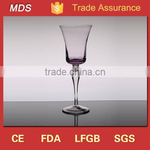 Glassware supply purple inflatable wine glass with clear stem
