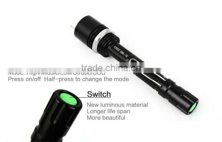 GOREAD Y46 focusabe high bright T6 flashlight T6 5mode torch