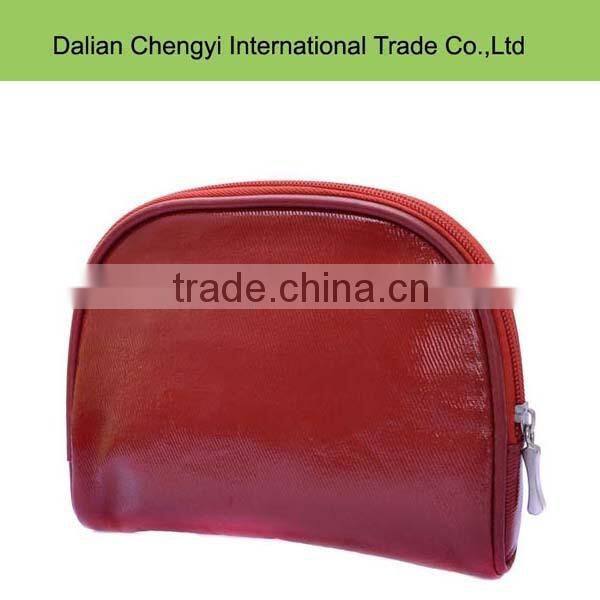 Manufacturer fashionable gorgeous solid color pu cosmetic bag for ladies