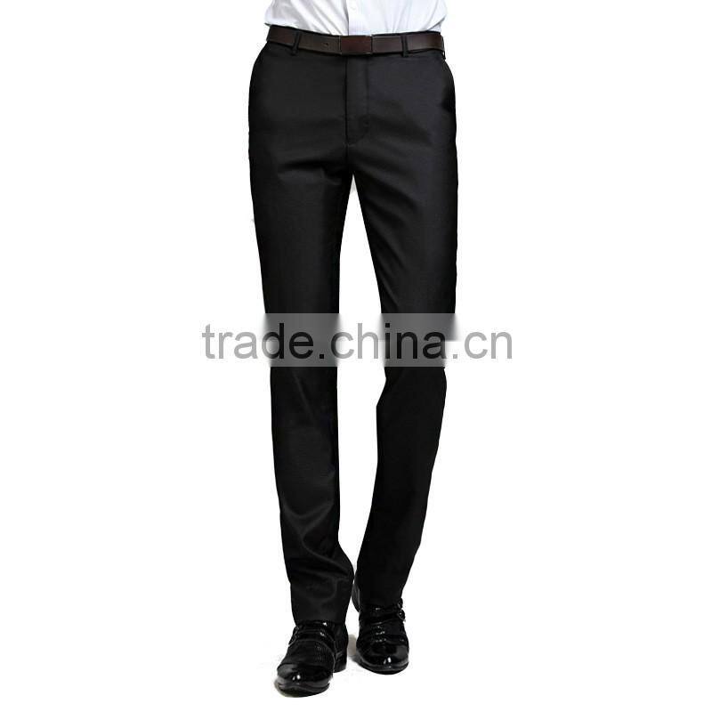 new model fashion wholesale High Quality skinny Black single pleat business dress man pants mens trousers