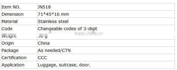 Inexpensive Widely used Product JN518 Changeable Round Combination Pad Lock