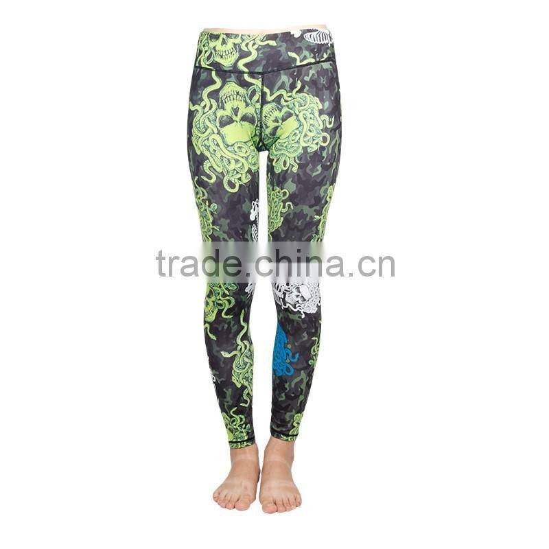 High quality yoga pants women sexy gym sports tights pritting ladies fitness leggings