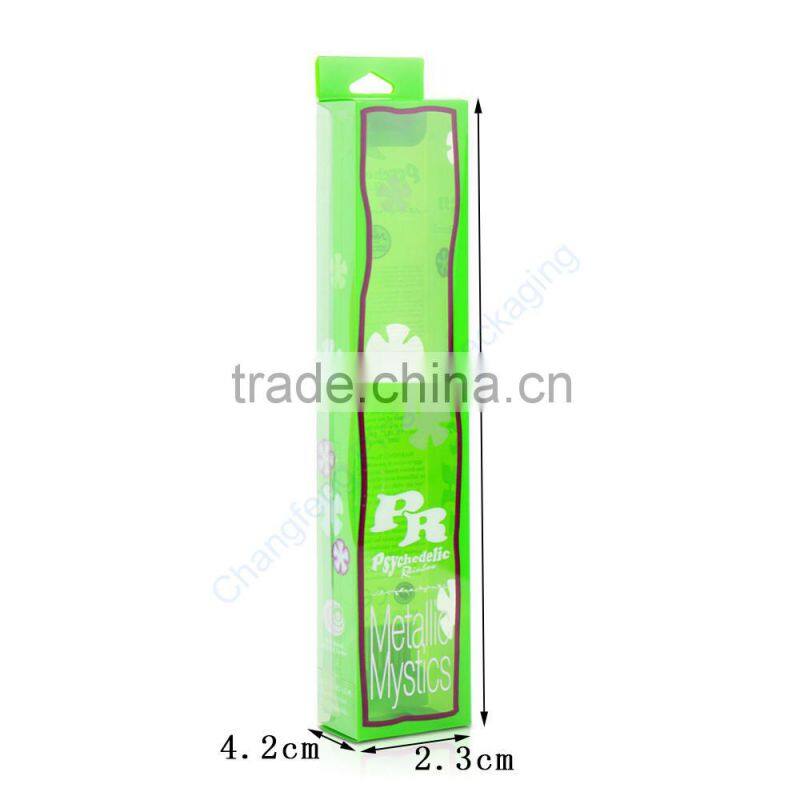 Customized Green Rectangular Clear Plastic Box with Handle