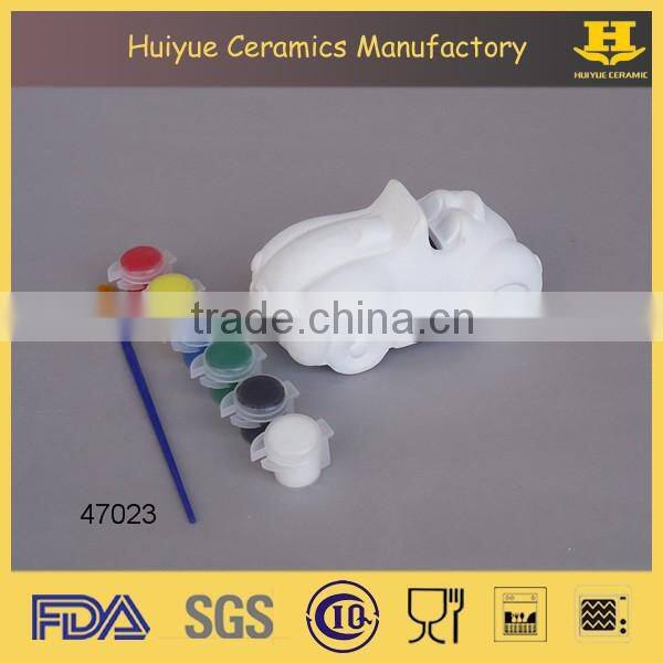 DIY car design money bank diy ceramic money bank paint set painting toys