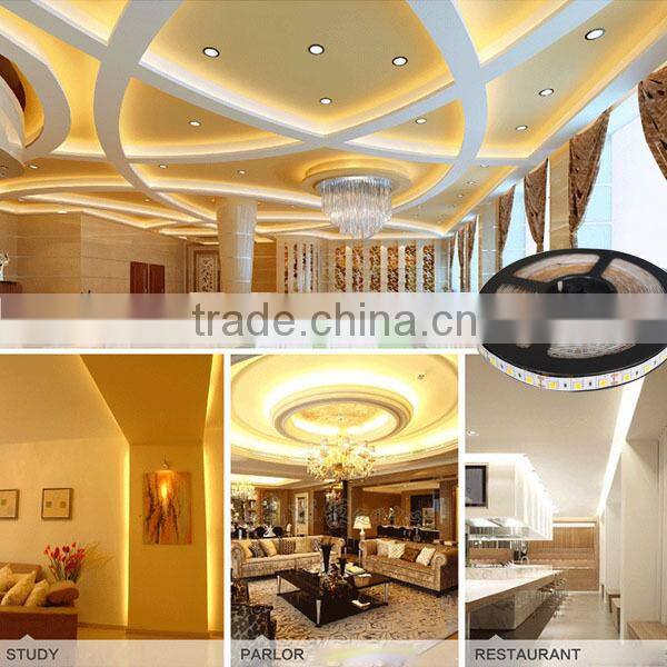 5050 SMD 60led/m Warm White Non-waterproof 300leds LED Flexible Strip Light CE/ROHS