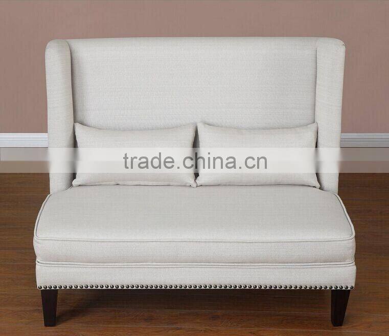 Livingroom Sofa Chair Off White Natural Linen Loveseat