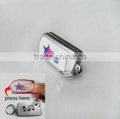 ABS plastic pre-record talking button Keychain For promotion gift