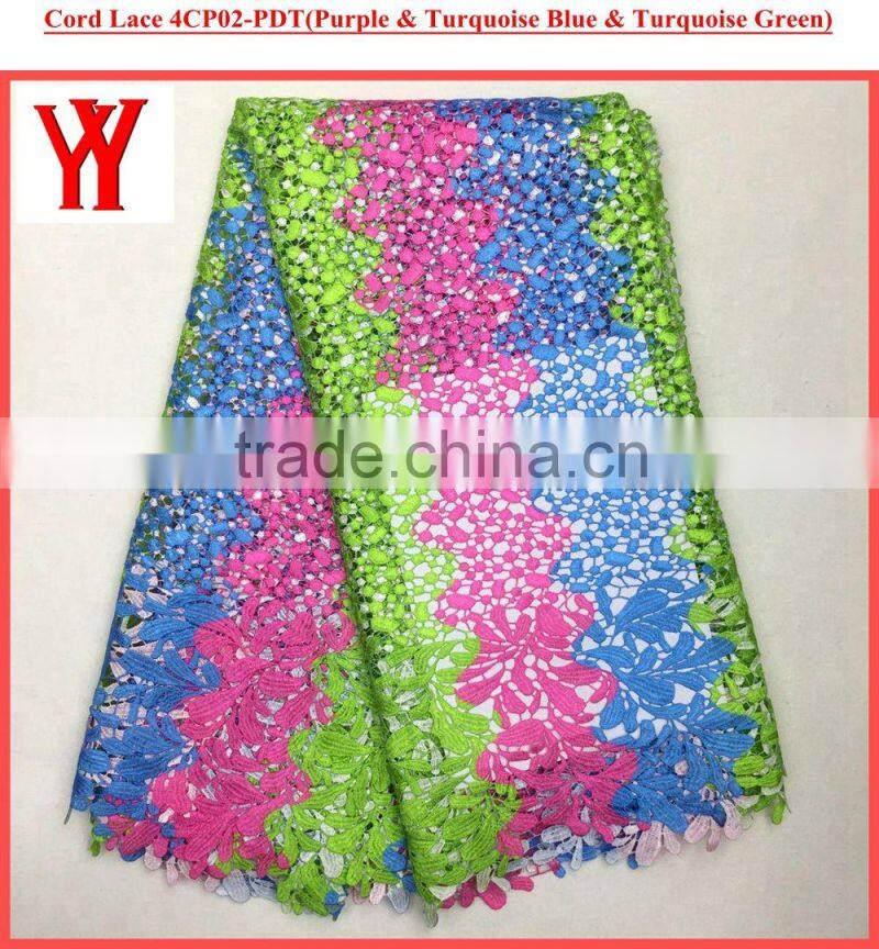 New african fashion dress designs african sequins cord lace fabric with breads