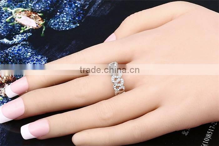 Less than one dollar fashion jewelry full jewelled rhinestone rose gold finger ring