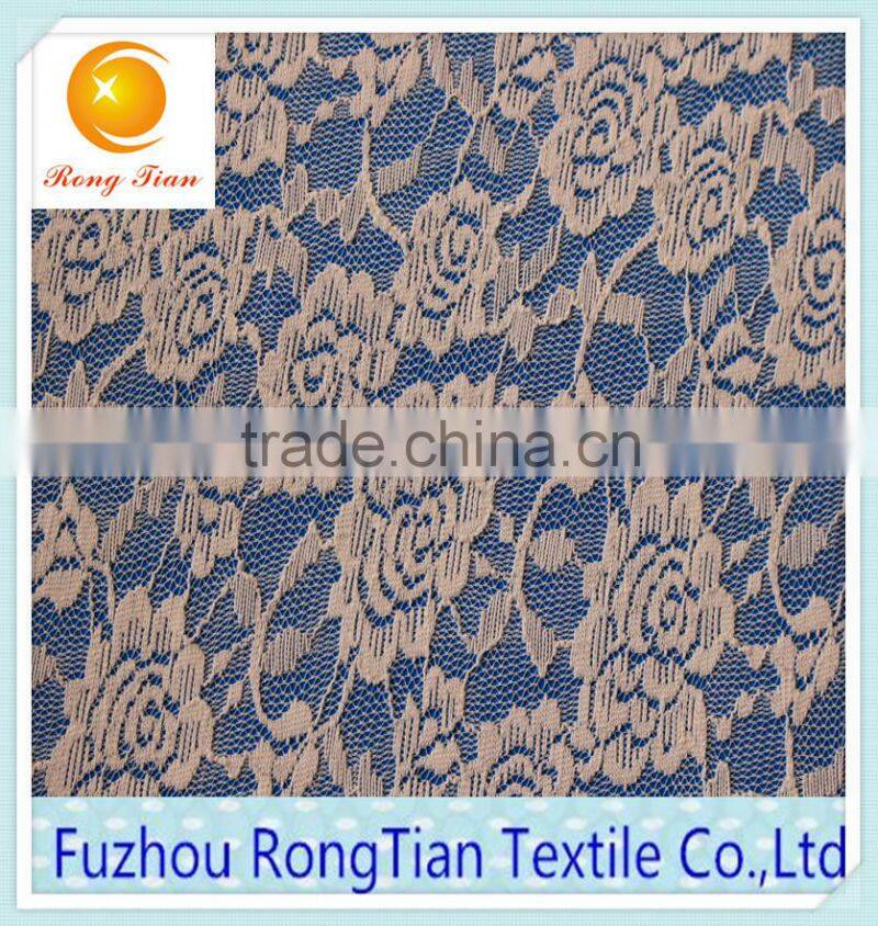 Fashion elastic small rose lace fabric for girls dress