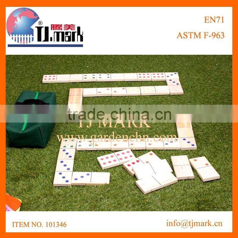 Funny toy wood garden game domino blocks