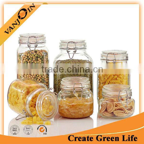 High Quality Square Glass Jar 1500ml