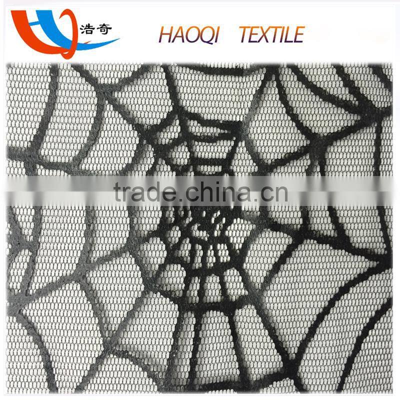 cobweb pattern print mesh 100% polyester fabric