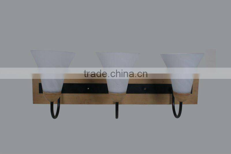 2014 three light wooden wall lamp/ light fixtures for bedroom