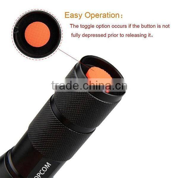 XML T6 Water Resistant Camping Torch Adjustable Focus Zoom Tactical Flashlight