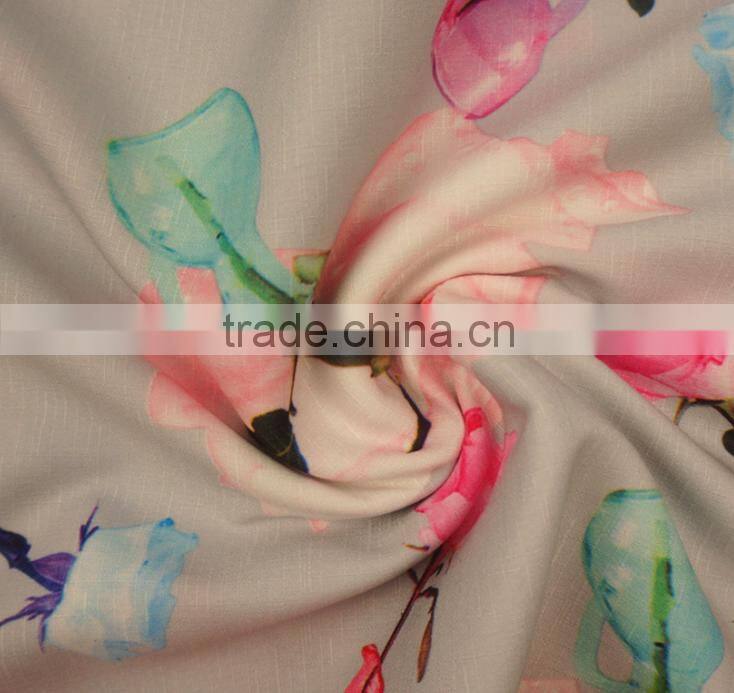 High quality perfume bottle printing polyester chiffon fabric