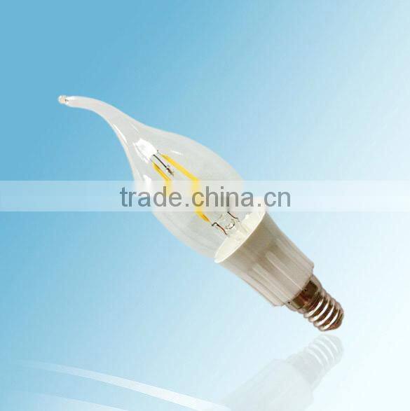360 degree C35 candle 2w 3w 4W 6w E14 super bright led filament bulb led lighting COB-L3504N