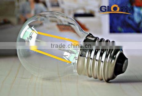 E27 E14 B22 G45 dimmable filament led bulb,2W 4W 6W led filament lamp, dimmable led filament bulb