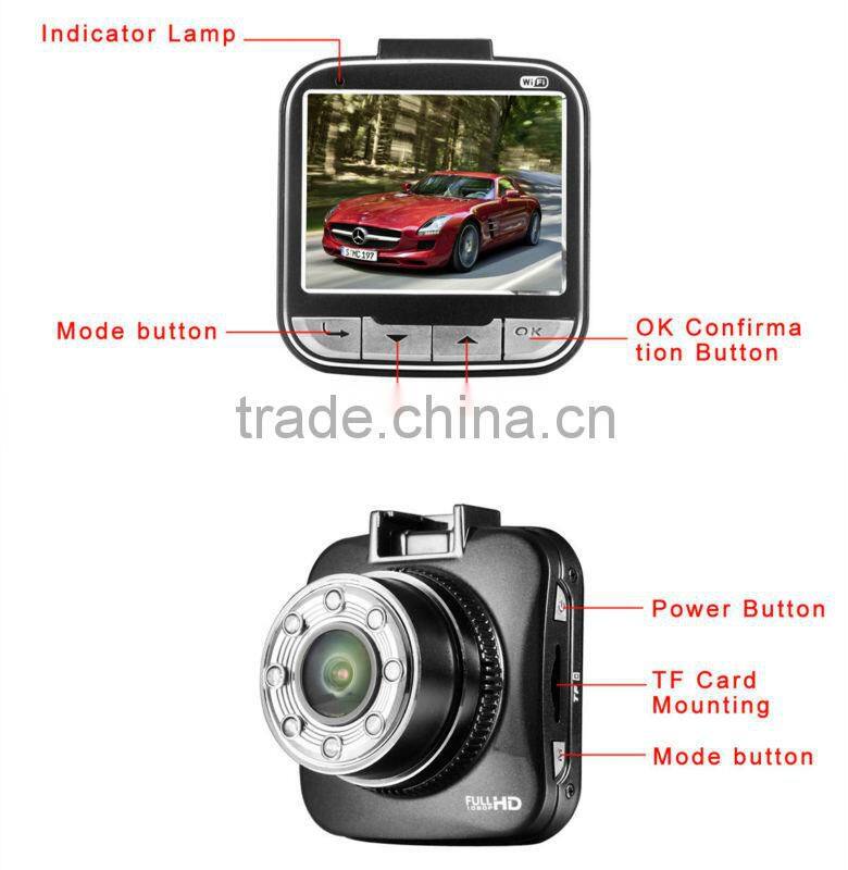 2.0 inch 170 wide angle 1080p hd in car dvd recorder camera