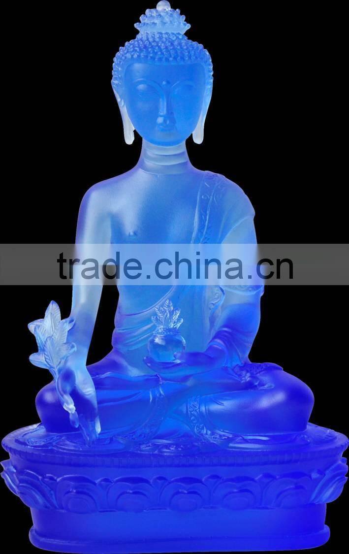 Factory Wholesale Crystal/Jade Transparent Jade Buddha Statue