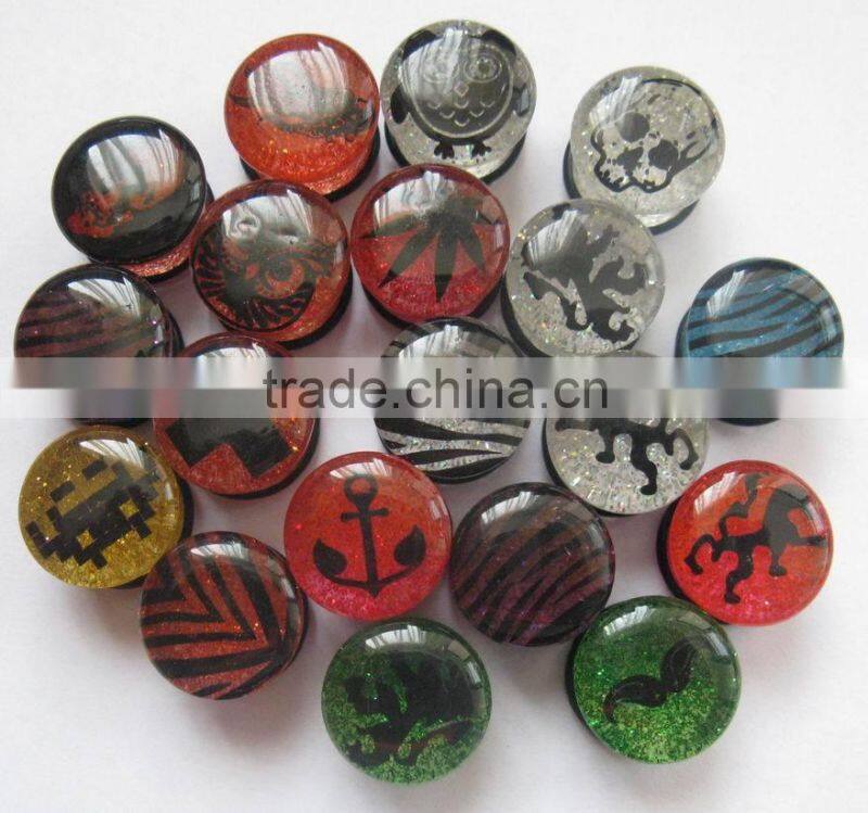 2015! most popular body jewelry uv plugs