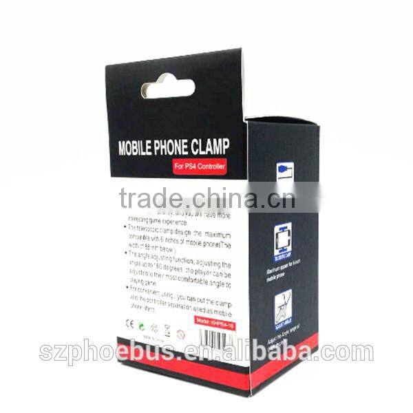 Mobile Phone Game Clamp Holder for PS4 Controller Universal Android Smart Phone Retractable Clip Bracket Clamp Retail Box
