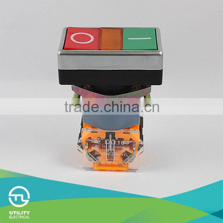 Instantaneous type 600V 10A two position push button with light
