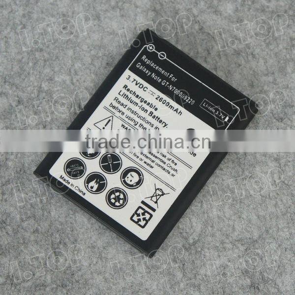 For Samsung Galaxy Note1 I9220 battery,3.7V 2600mAh, Made in china