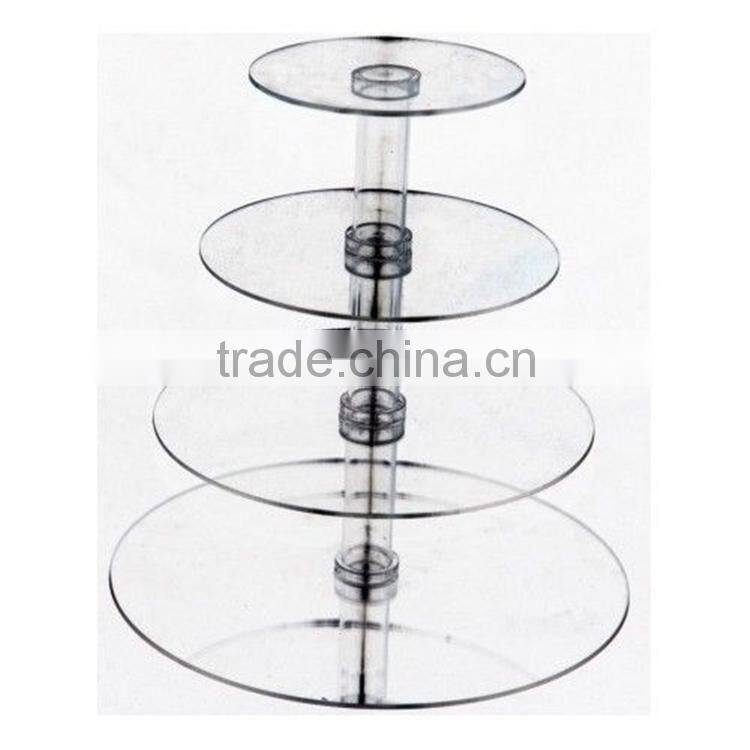 High quality plexiglass cake display tray, wedding cake rack, cake riser