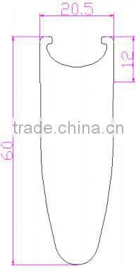 New Arrival Carbon Bicycle Clincher RimCarbon Aero Road Bike 60C Clincher Wheelset 60mm Clincher 60mm Stiffness Road Racing