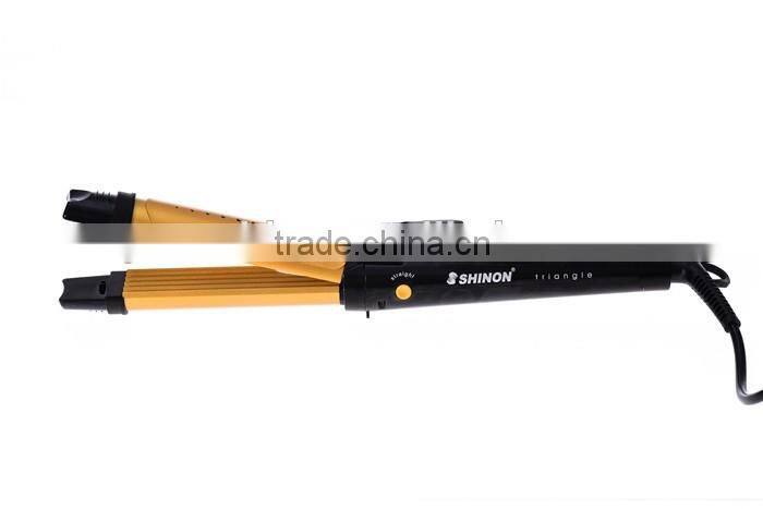 Digital hair crimper and hair curler 2 in 1