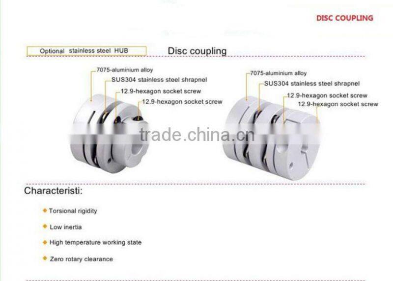 6.35mm to 6.35mm Double Diaphragm Shaft Coupling Disc Couplings Flexible Coupler 26mm OD 35mm Length