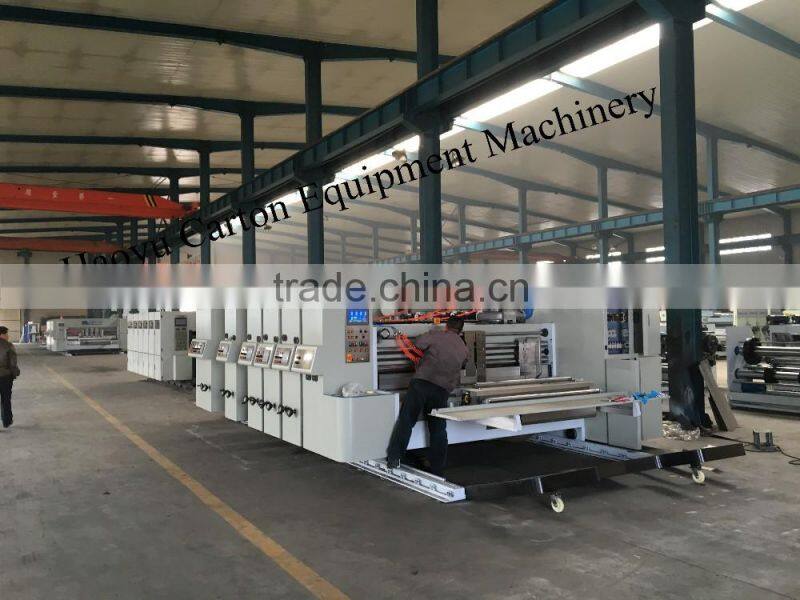 High speed automatic carton box flexo printer slotter die cutter machine