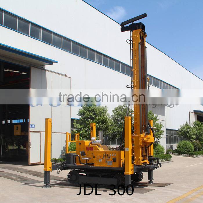JDL-300 DTH percussion drilling rig water-air multipurpose crawler drilling machine