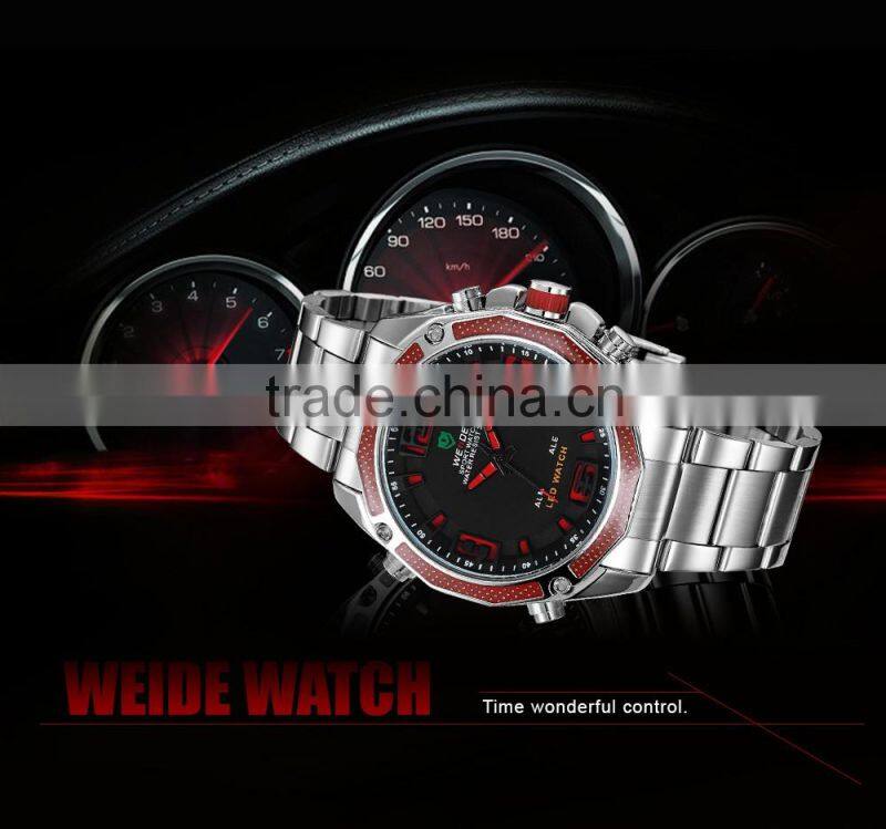 2014 WEIDE Men Watch JAPAN Miyota Quartz Watch Analog&Digital Military Watches,Luxury Brand Casual Watches /WH2306