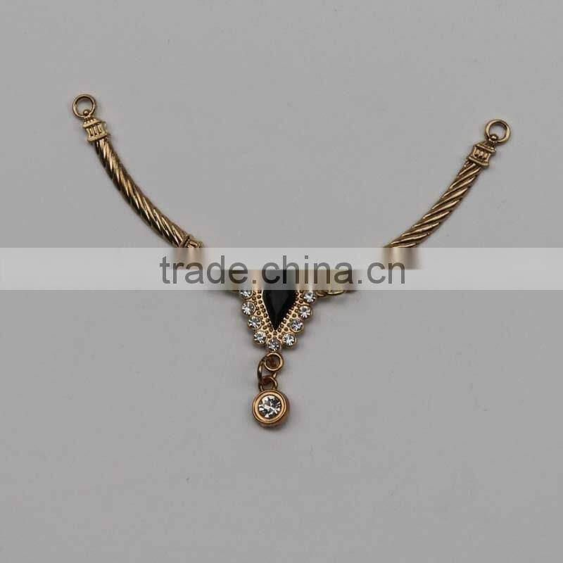 pearl metal buckle garment accessories strass chain link chain