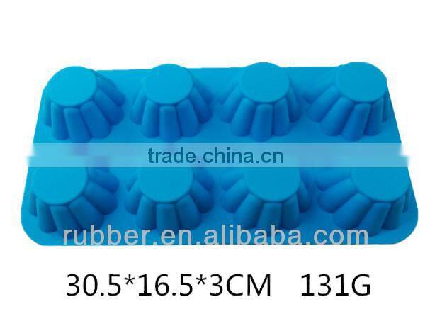 Folding Flower Shape 8 Cups Silicone mould for cake decoration