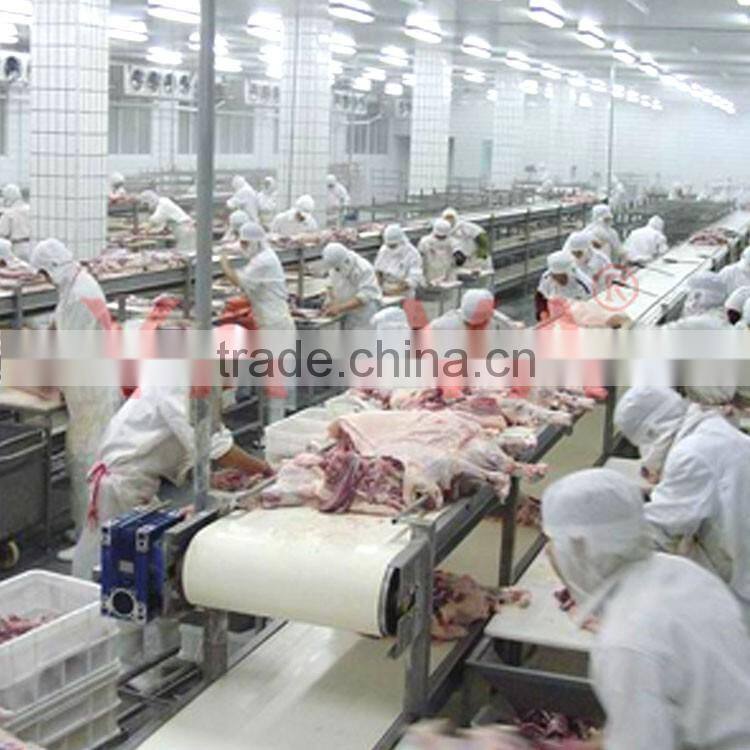 Customized food grade flat belt conveyor for meat processing