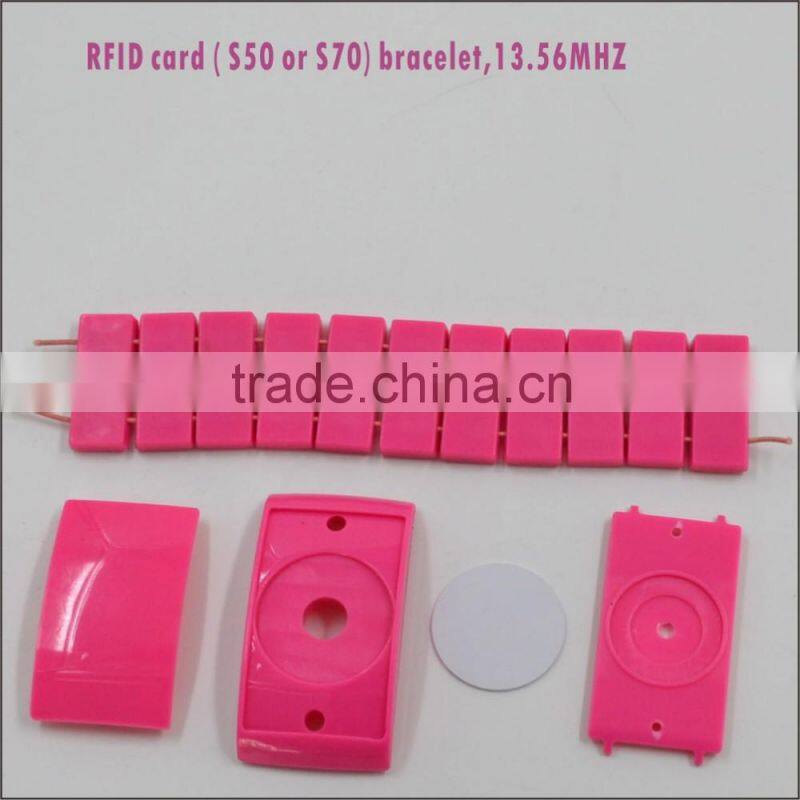 Colorful Waterproof Dual Frequency UHF RFID Wristband Reader Card