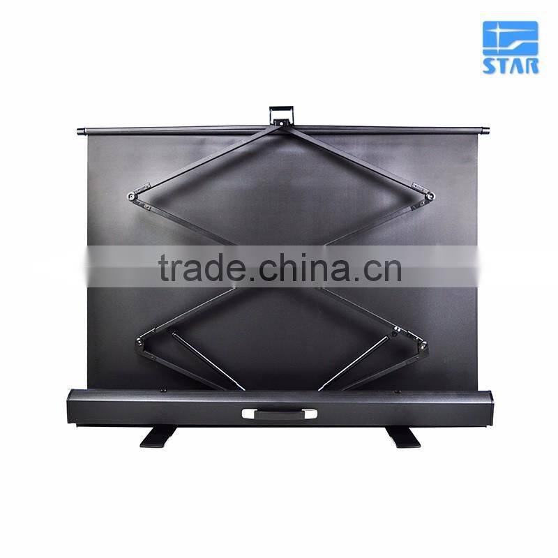 60 Inch 16:9 Floor Pull-up Projection Screen, Portable Projection Screens Easy Carry