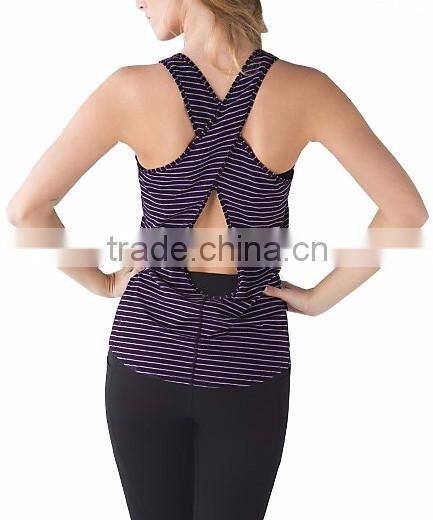 Ramax Custom Women Curved Hem Yoga Gym Tank Tops For Open Back Dress
