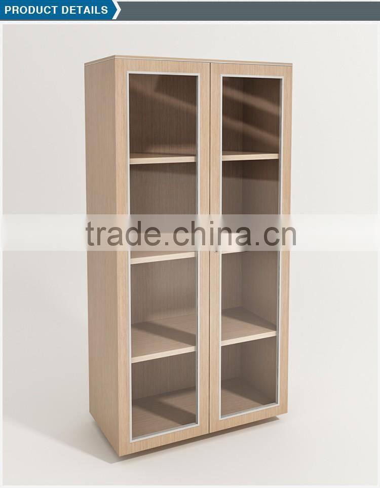 2016 Hot selling luxury champagne solid wood cabinets for office
